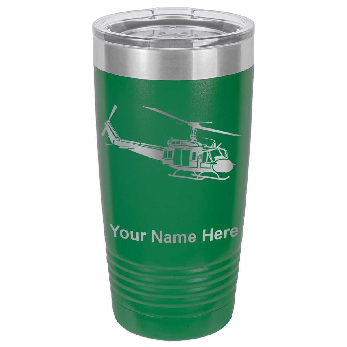20oz Vacuum Insulated Tumbler Mug, Military Helicopter 2, Personalized Engraving Included