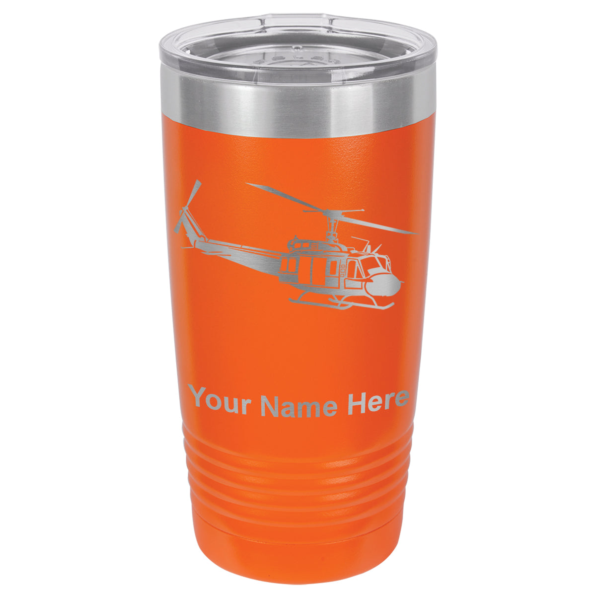 20oz Vacuum Insulated Tumbler Mug, Military Helicopter 2, Personalized Engraving Included