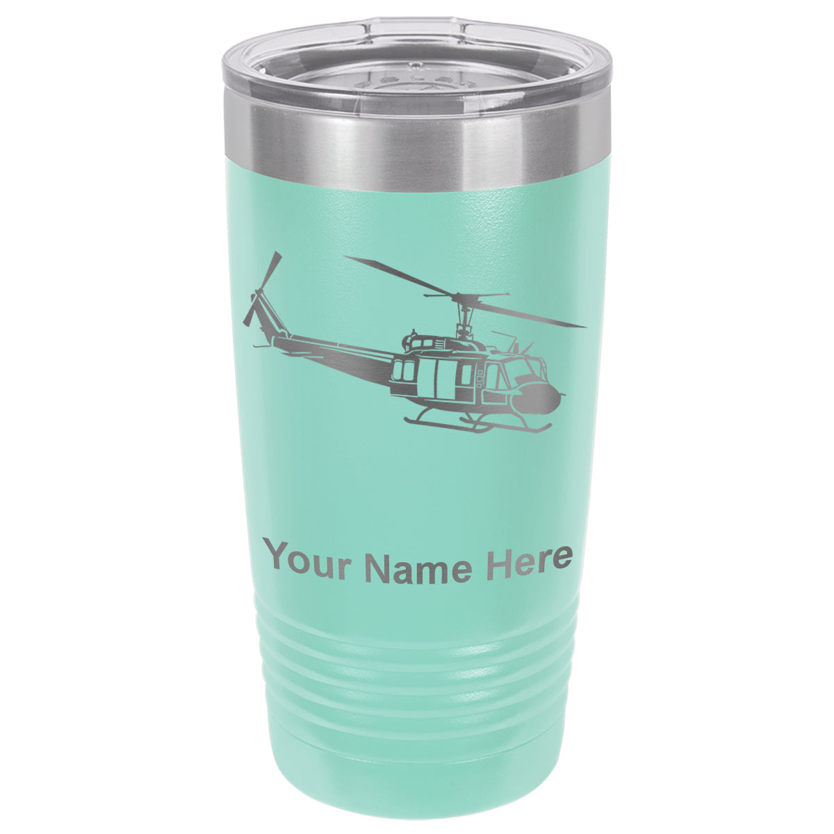 20oz Vacuum Insulated Tumbler Mug, Military Helicopter 2, Personalized Engraving Included