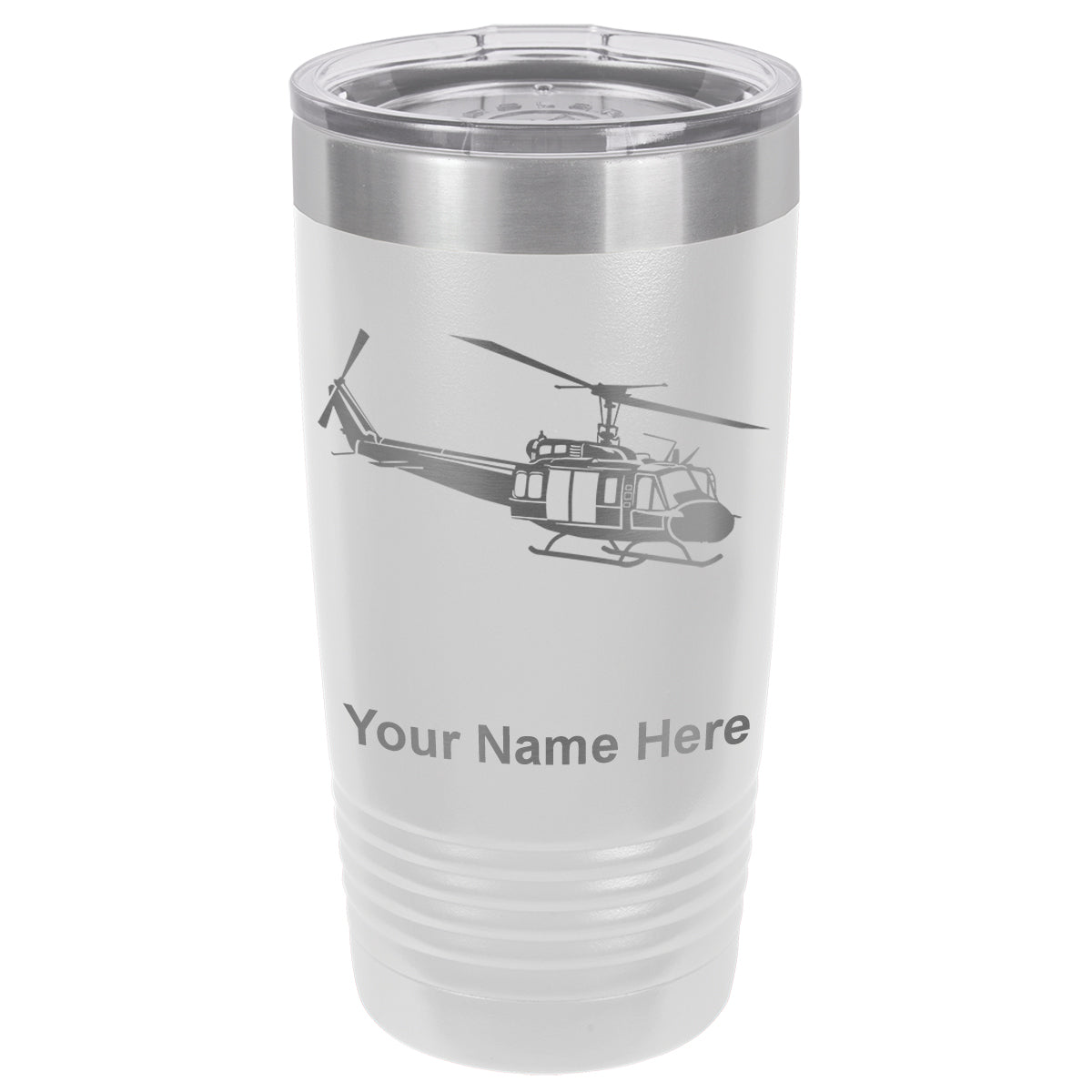 20oz Vacuum Insulated Tumbler Mug, Military Helicopter 2, Personalized Engraving Included