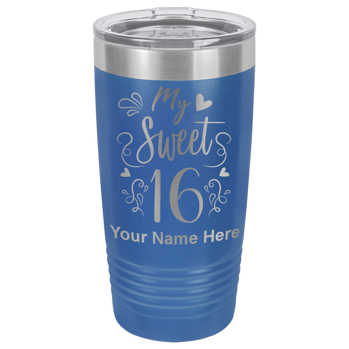20oz Vacuum Insulated Tumbler Mug, My Sweet 16, Personalized Engraving Included