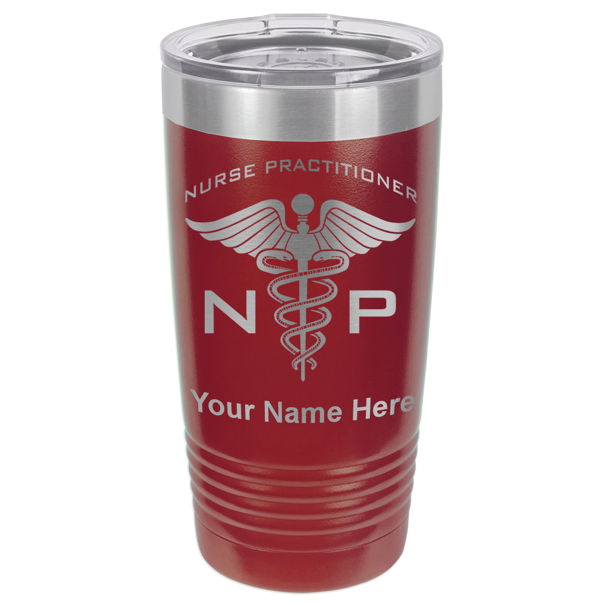 20oz Vacuum Insulated Tumbler Mug, NP Nurse Practitioner, Personalized Engraving Included