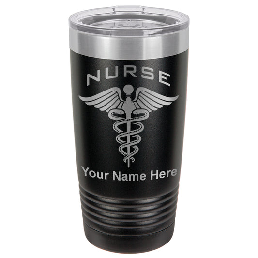 20oz Vacuum Insulated Tumbler Mug, Nurse, Personalized Engraving Included
