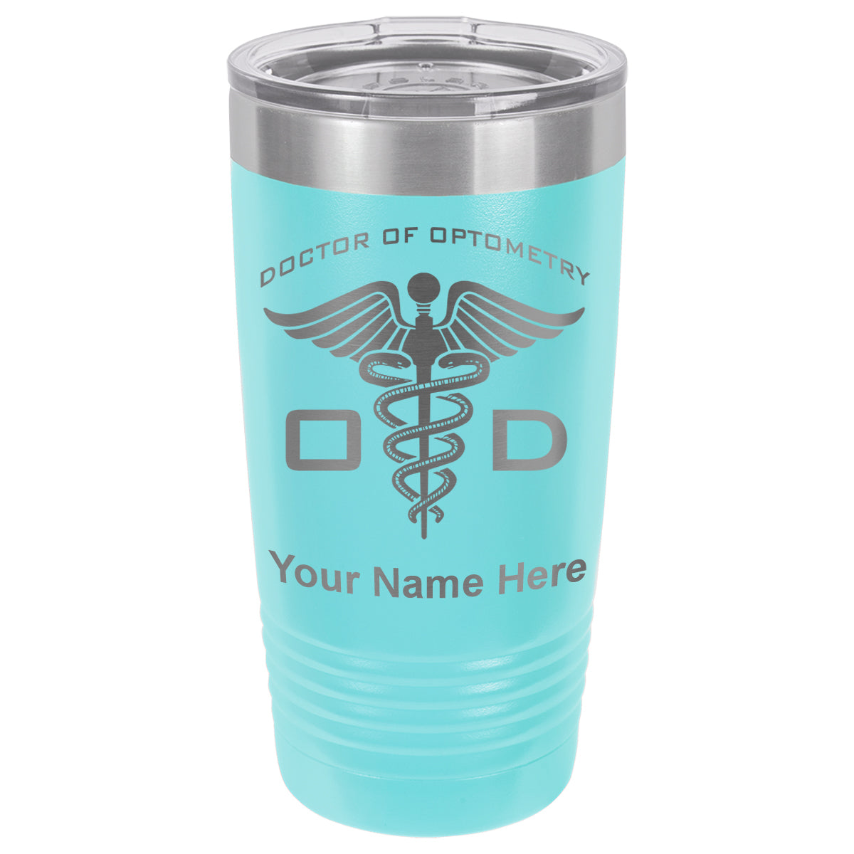 20oz Vacuum Insulated Tumbler Mug, OD Doctor of Optometry, Personalized Engraving Included