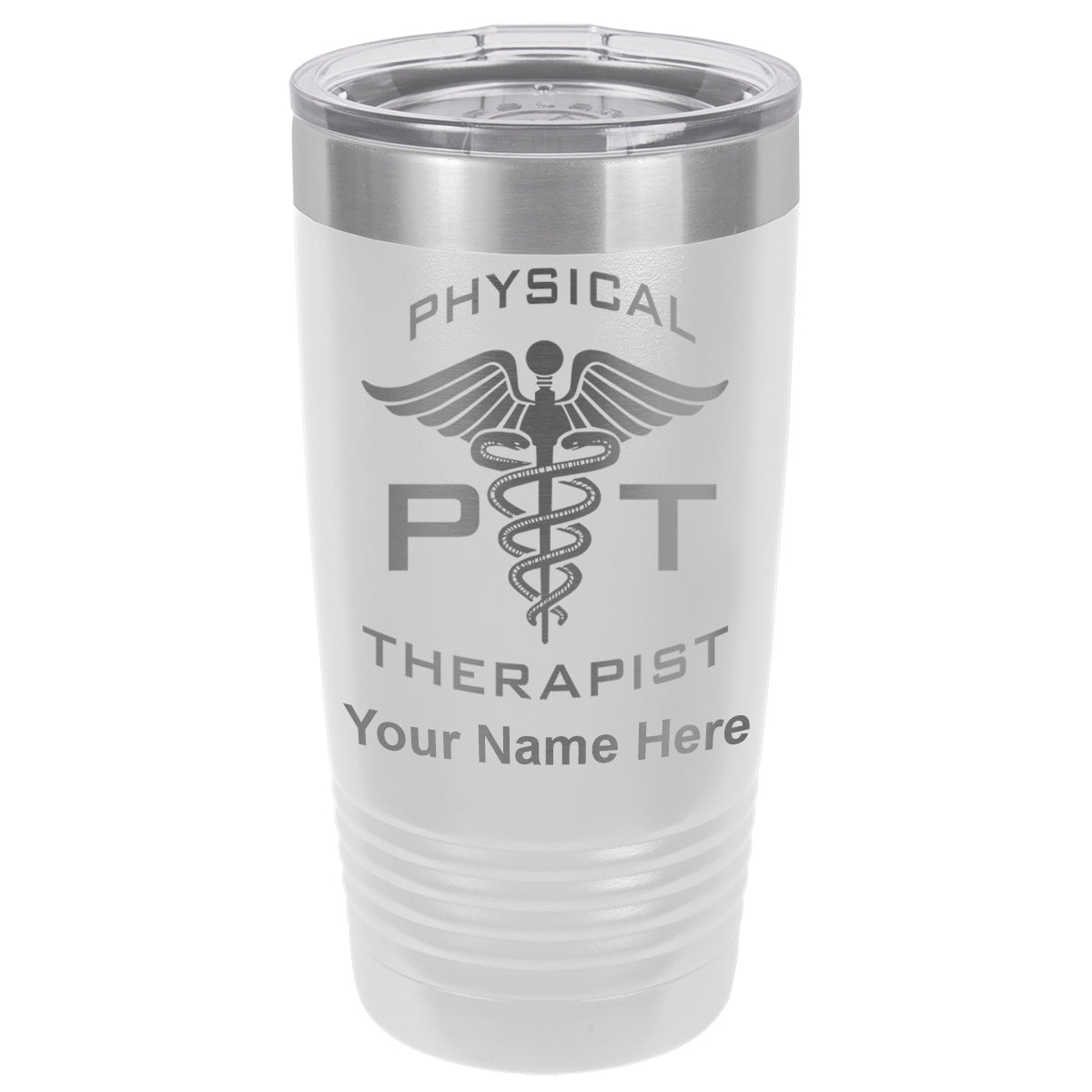 20oz Vacuum Insulated Tumbler Mug, PT Physical Therapist, Personalized Engraving Included