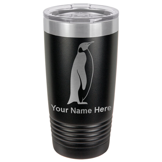 20oz Vacuum Insulated Tumbler Mug, Penguin, Personalized Engraving Included