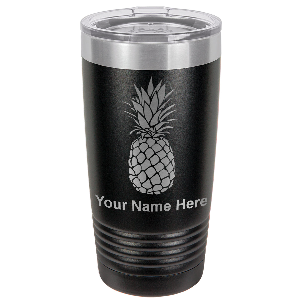 20oz Vacuum Insulated Tumbler Mug, Pineapple, Personalized Engraving Included