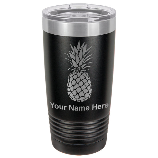 20oz Vacuum Insulated Tumbler Mug, Pineapple, Personalized Engraving Included