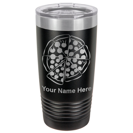 20oz Vacuum Insulated Tumbler Mug, Pizza, Personalized Engraving Included