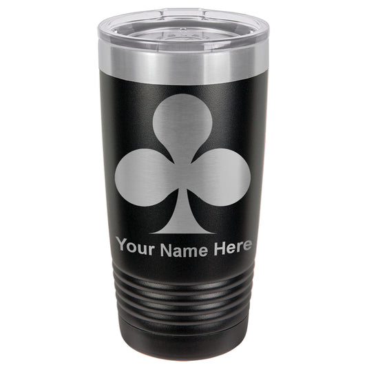 20oz Vacuum Insulated Tumbler Mug, Poker Clubs, Personalized Engraving Included