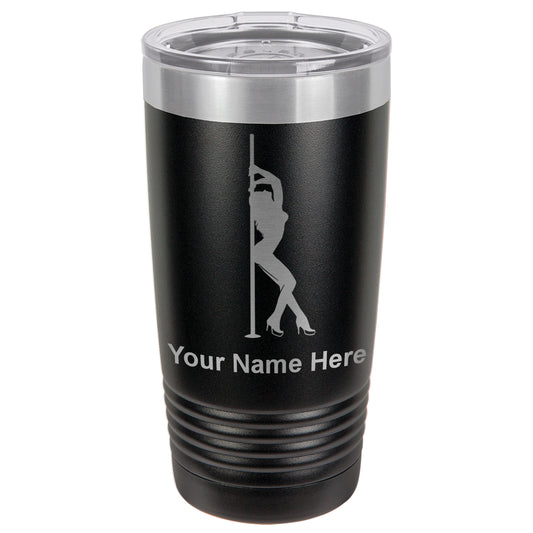 20oz Vacuum Insulated Tumbler Mug, Pole Dancer, Personalized Engraving Included