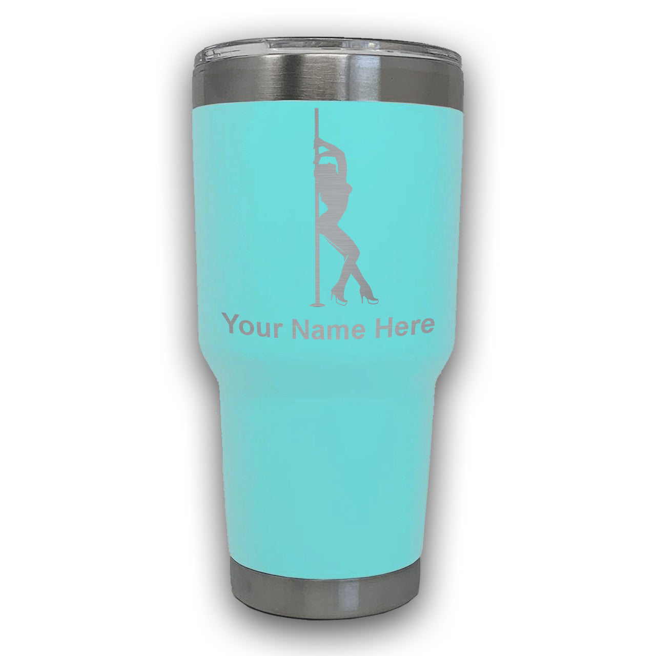 LaserGram 30oz Tumbler Mug, Pole Dancer, Personalized Engraving Included