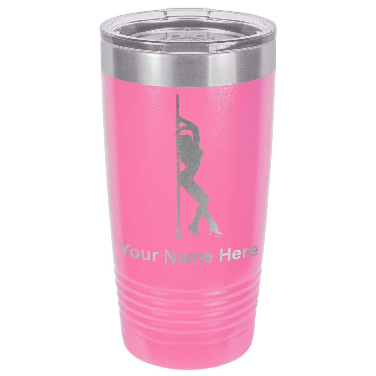 20oz Vacuum Insulated Tumbler Mug, Pole Dancer, Personalized Engraving Included