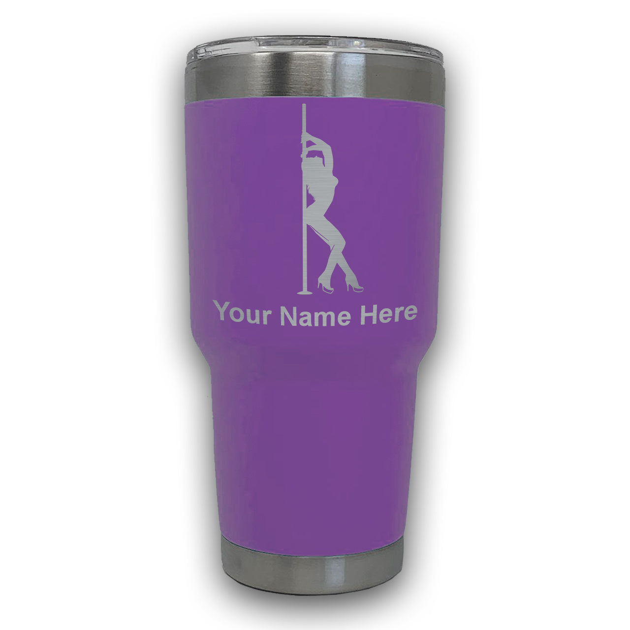 LaserGram 30oz Tumbler Mug, Pole Dancer, Personalized Engraving Included