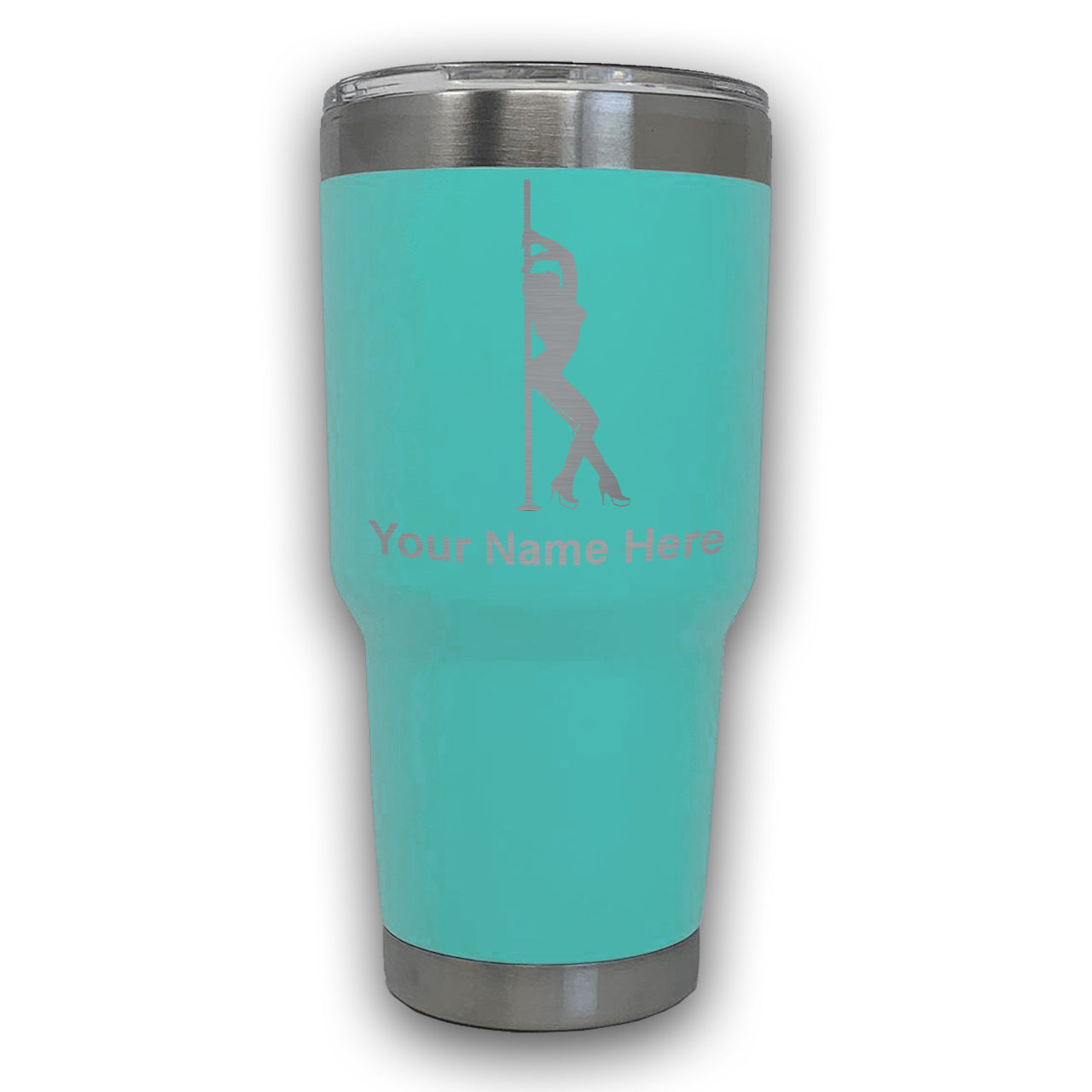 LaserGram 30oz Tumbler Mug, Pole Dancer, Personalized Engraving Included