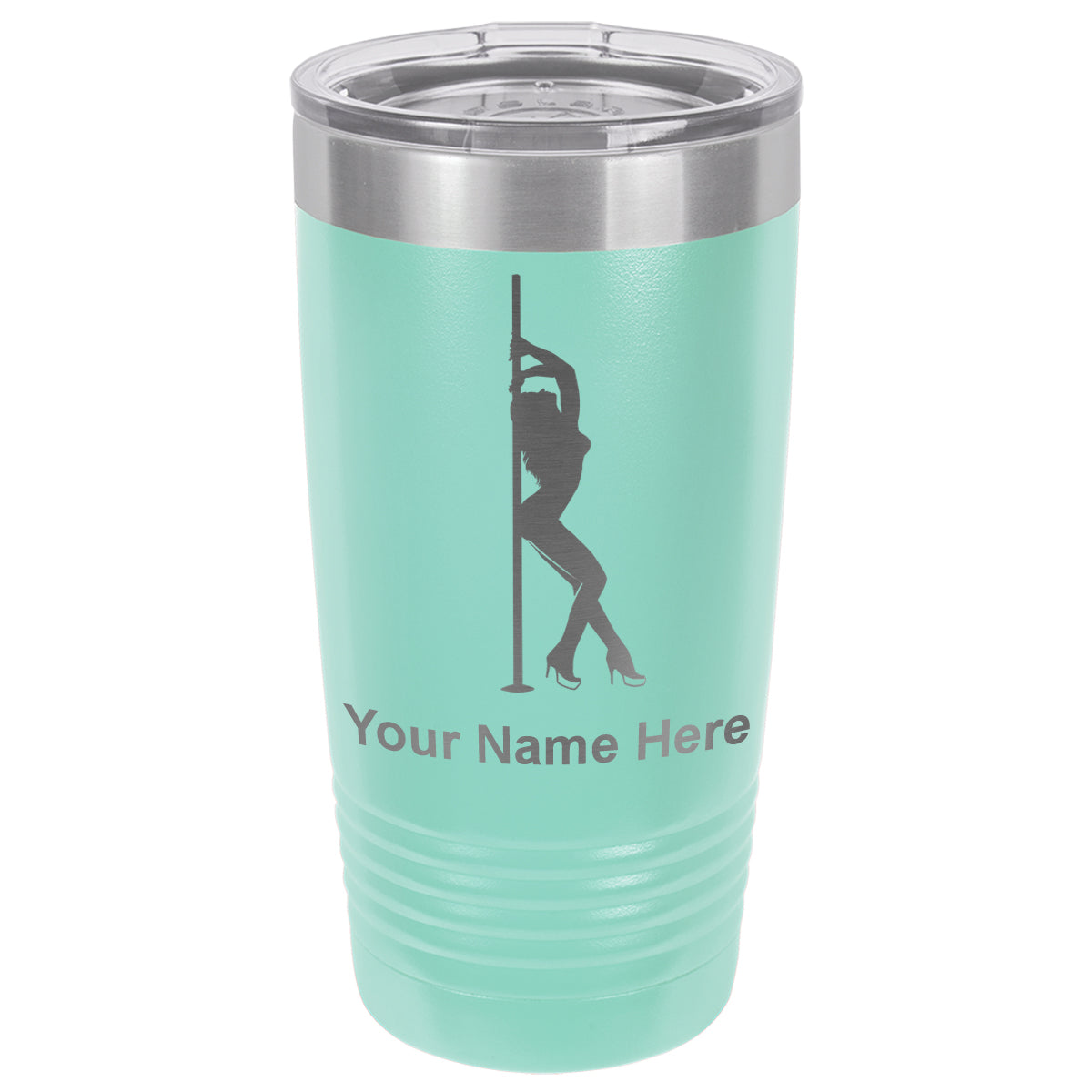 20oz Vacuum Insulated Tumbler Mug, Pole Dancer, Personalized Engraving Included