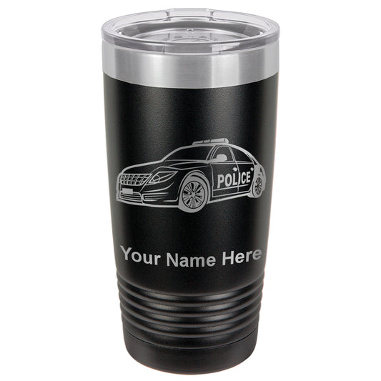 20oz Vacuum Insulated Tumbler Mug, Police Car, Personalized Engraving Included