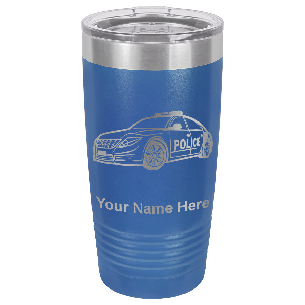 20oz Vacuum Insulated Tumbler Mug, Police Car, Personalized Engraving Included
