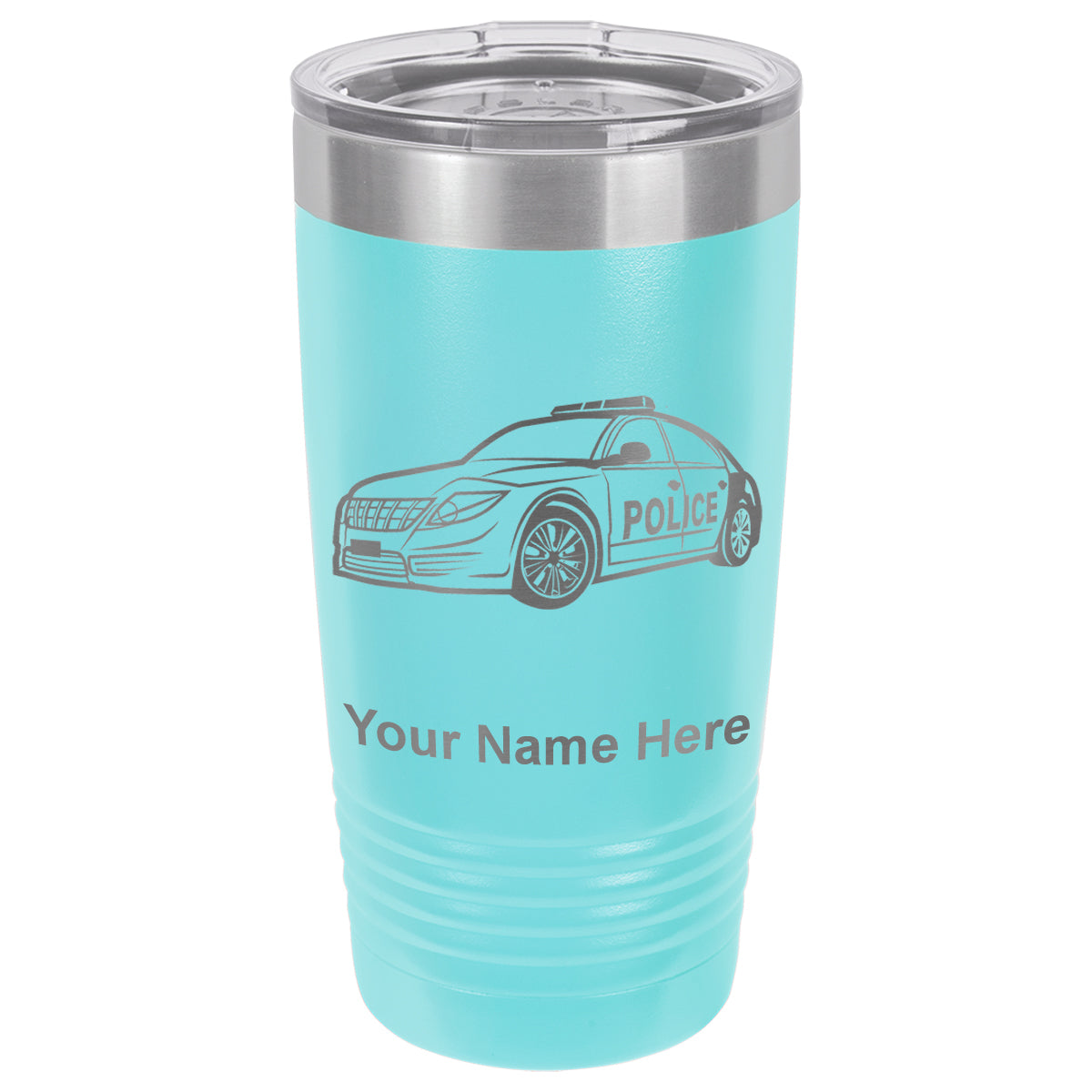 20oz Vacuum Insulated Tumbler Mug, Police Car, Personalized Engraving Included