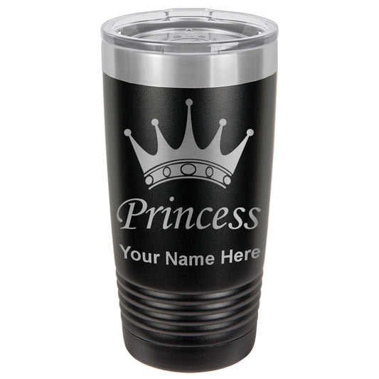20oz Vacuum Insulated Tumbler Mug, Princess Crown, Personalized Engraving Included
