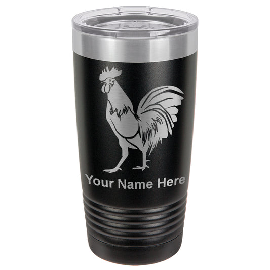20oz Vacuum Insulated Tumbler Mug, Rooster, Personalized Engraving Included