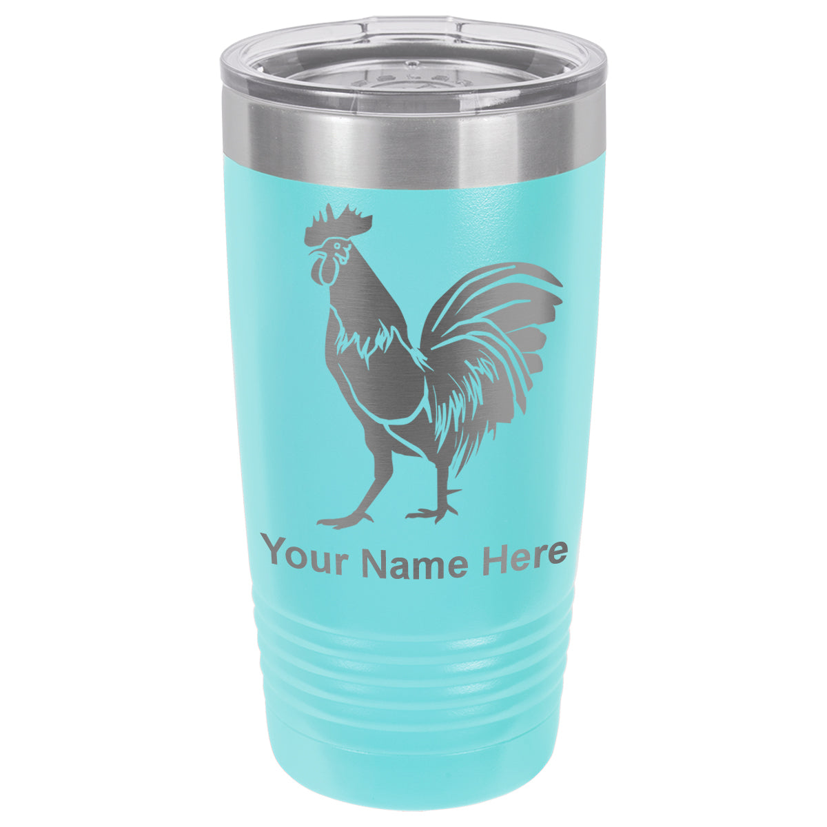 20oz Vacuum Insulated Tumbler Mug, Rooster, Personalized Engraving Included