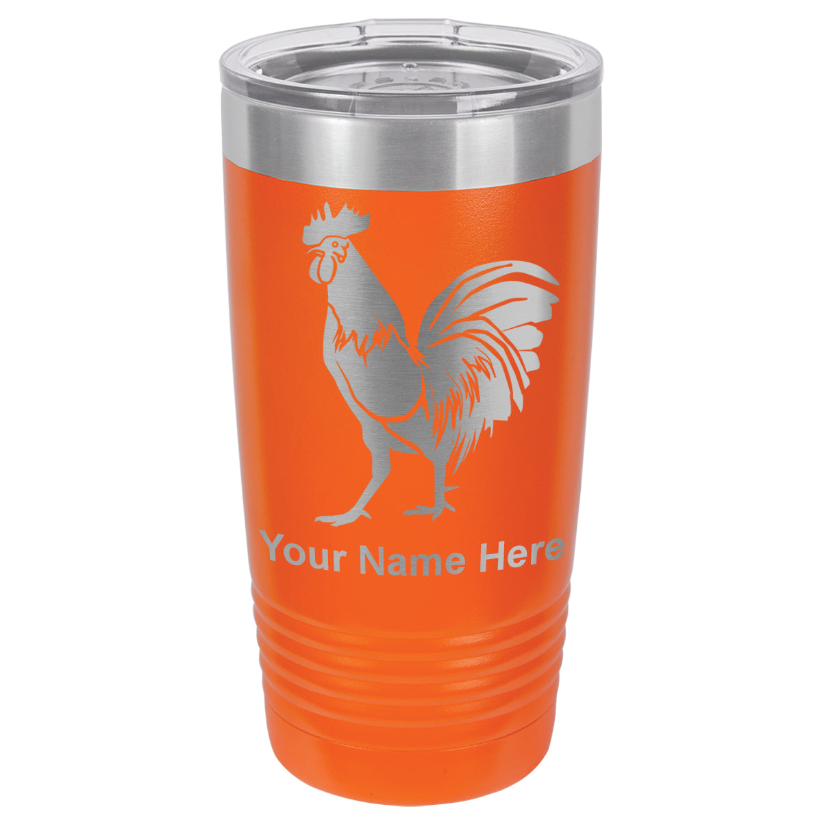 20oz Vacuum Insulated Tumbler Mug, Rooster, Personalized Engraving Included