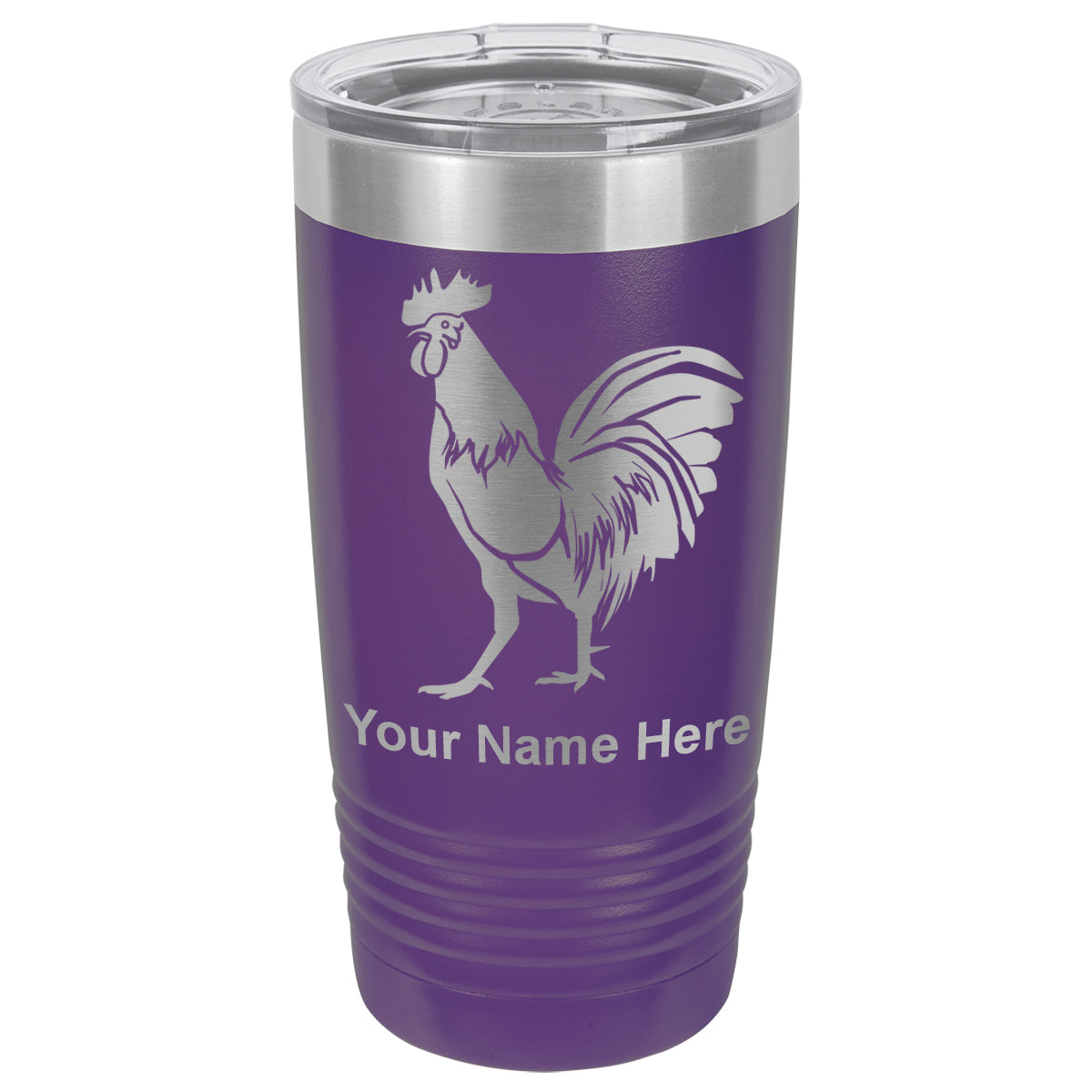 20oz Vacuum Insulated Tumbler Mug, Rooster, Personalized Engraving Included