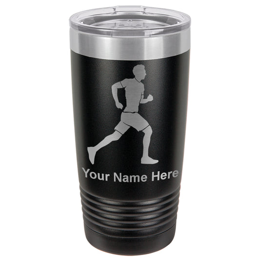 20oz Vacuum Insulated Tumbler Mug, Running Man, Personalized Engraving Included