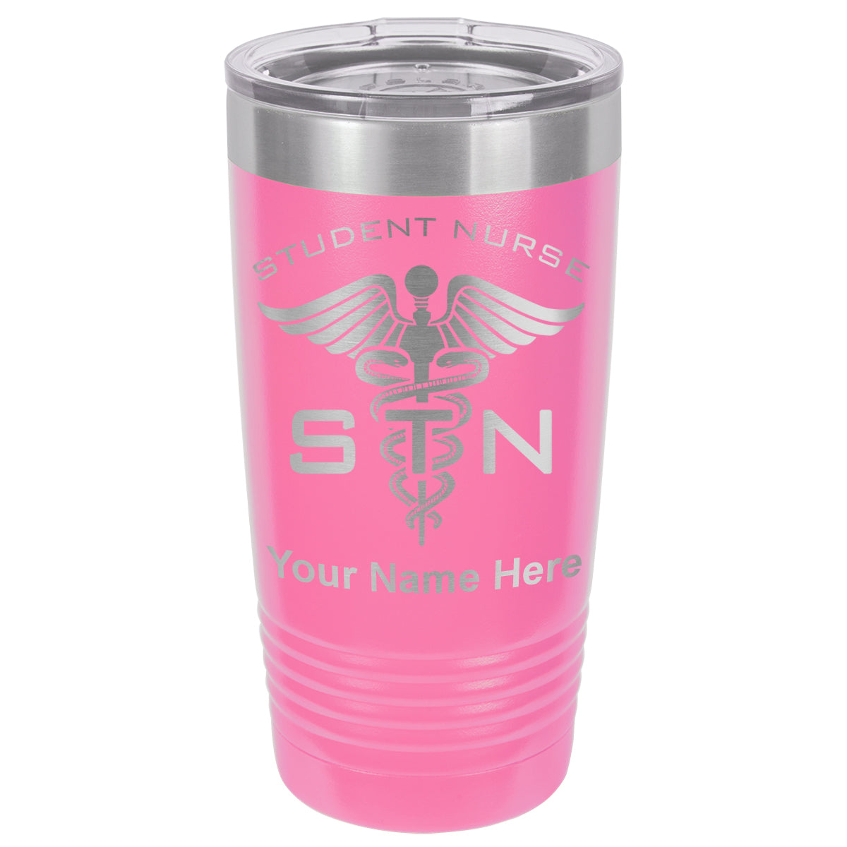 20oz Vacuum Insulated Tumbler Mug, STN Student Nurse, Personalized Engraving Included