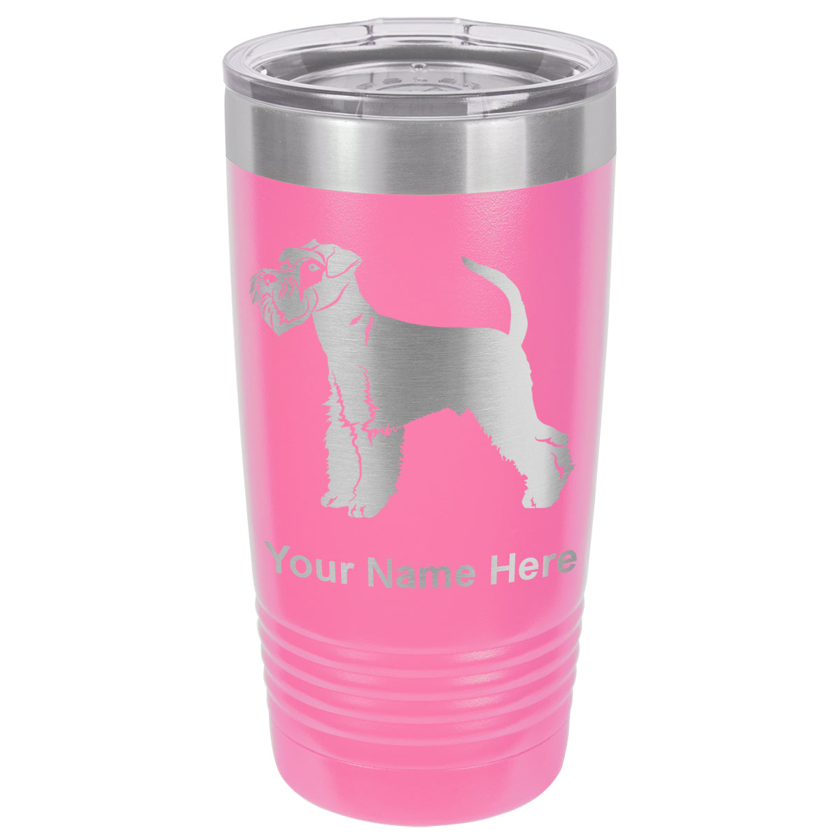 20oz Vacuum Insulated Tumbler Mug, Schnauzer Dog, Personalized Engraving Included