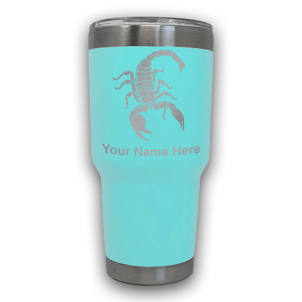 LaserGram 30oz Tumbler Mug, Scorpion, Personalized Engraving Included