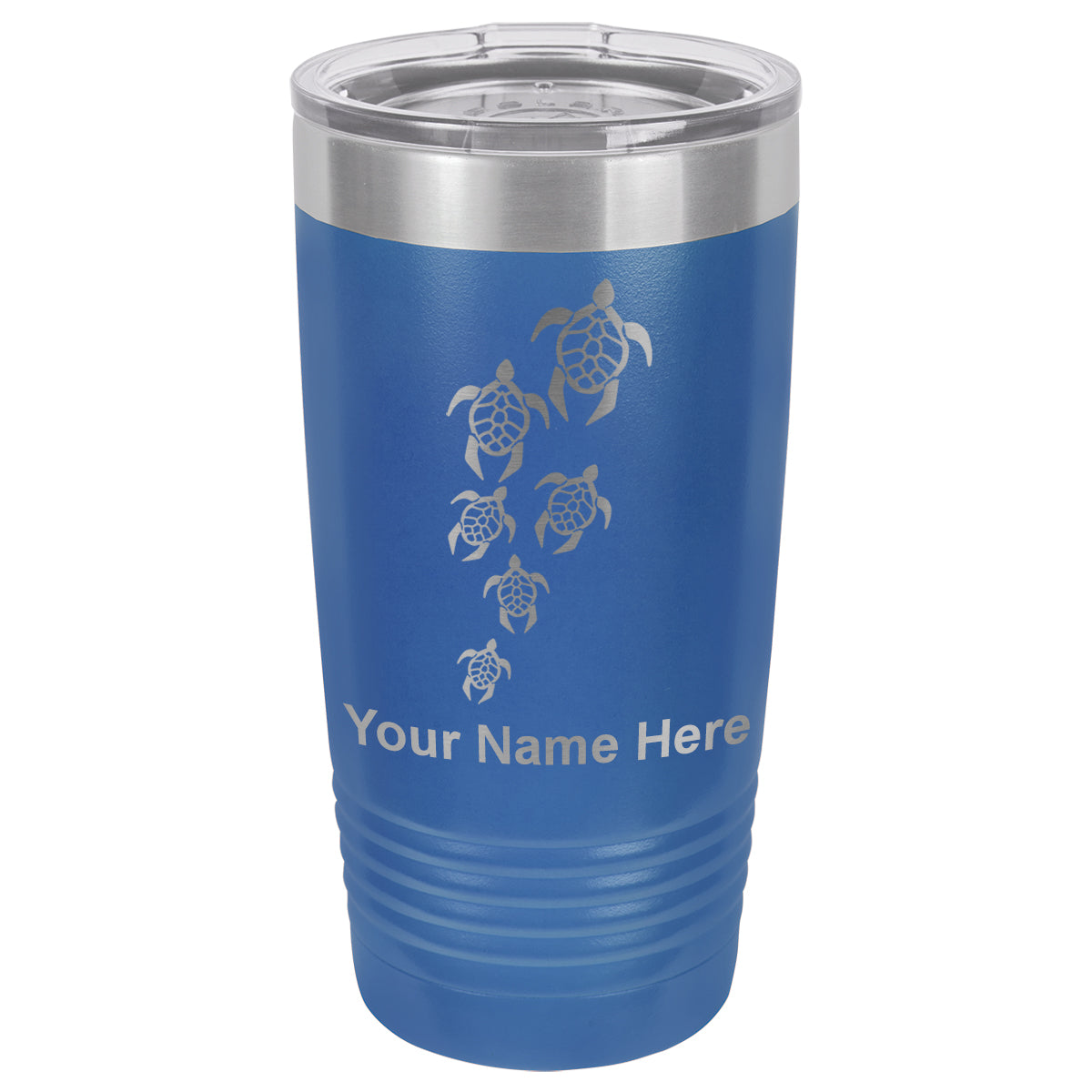 20oz Vacuum Insulated Tumbler Mug, Sea Turtle Family, Personalized Engraving Included