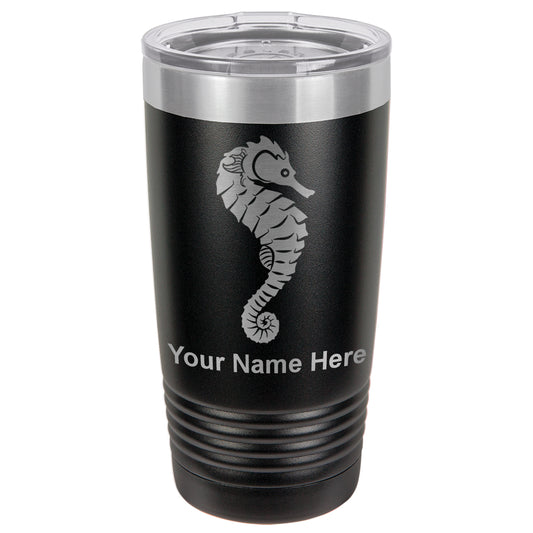 20oz Vacuum Insulated Tumbler Mug, Seahorse, Personalized Engraving Included