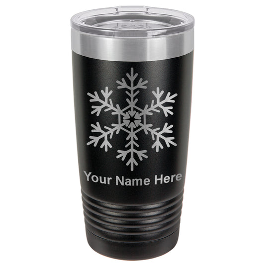 20oz Vacuum Insulated Tumbler Mug, Snowflake, Personalized Engraving Included
