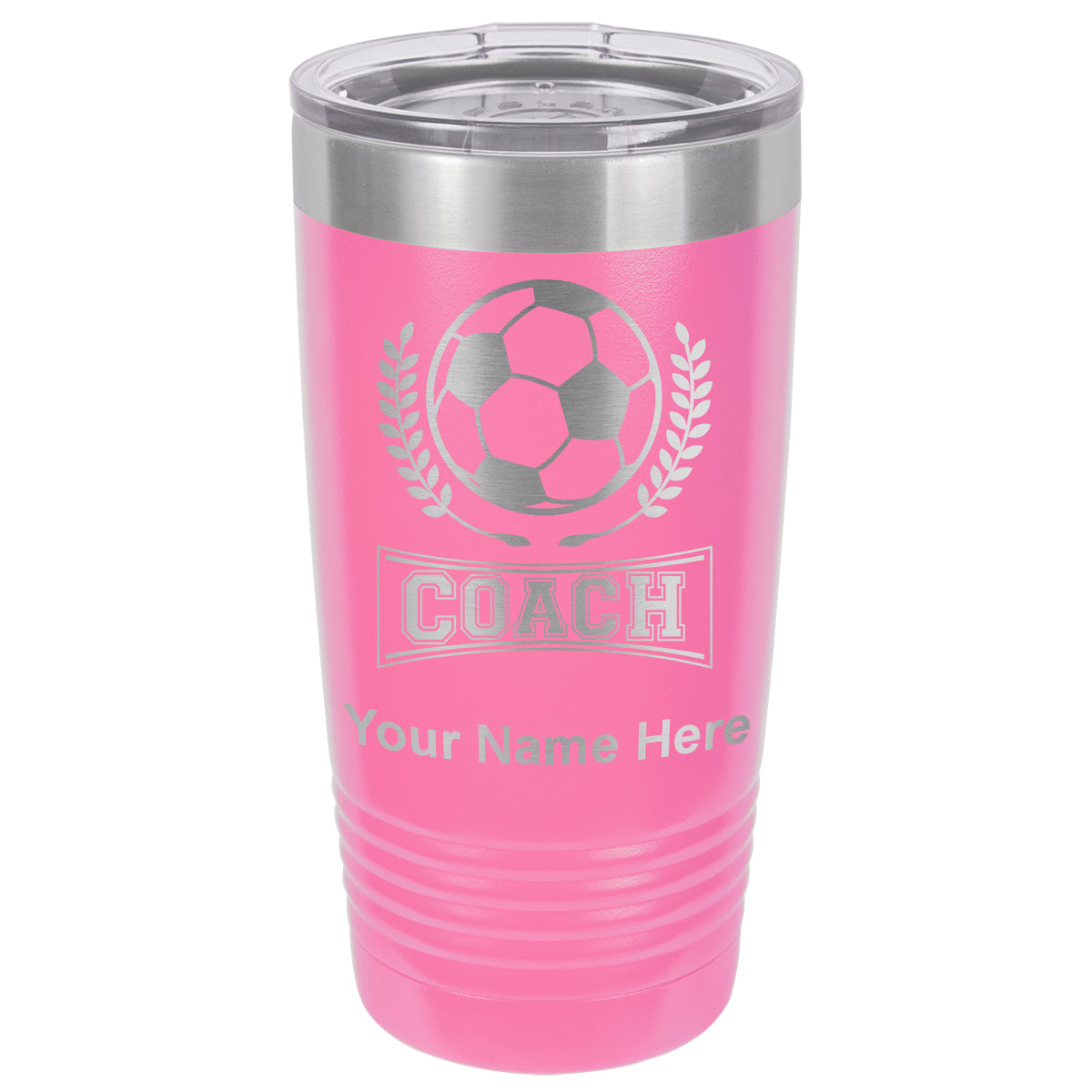 20oz Vacuum Insulated Tumbler Mug, Soccer Coach, Personalized Engraving Included