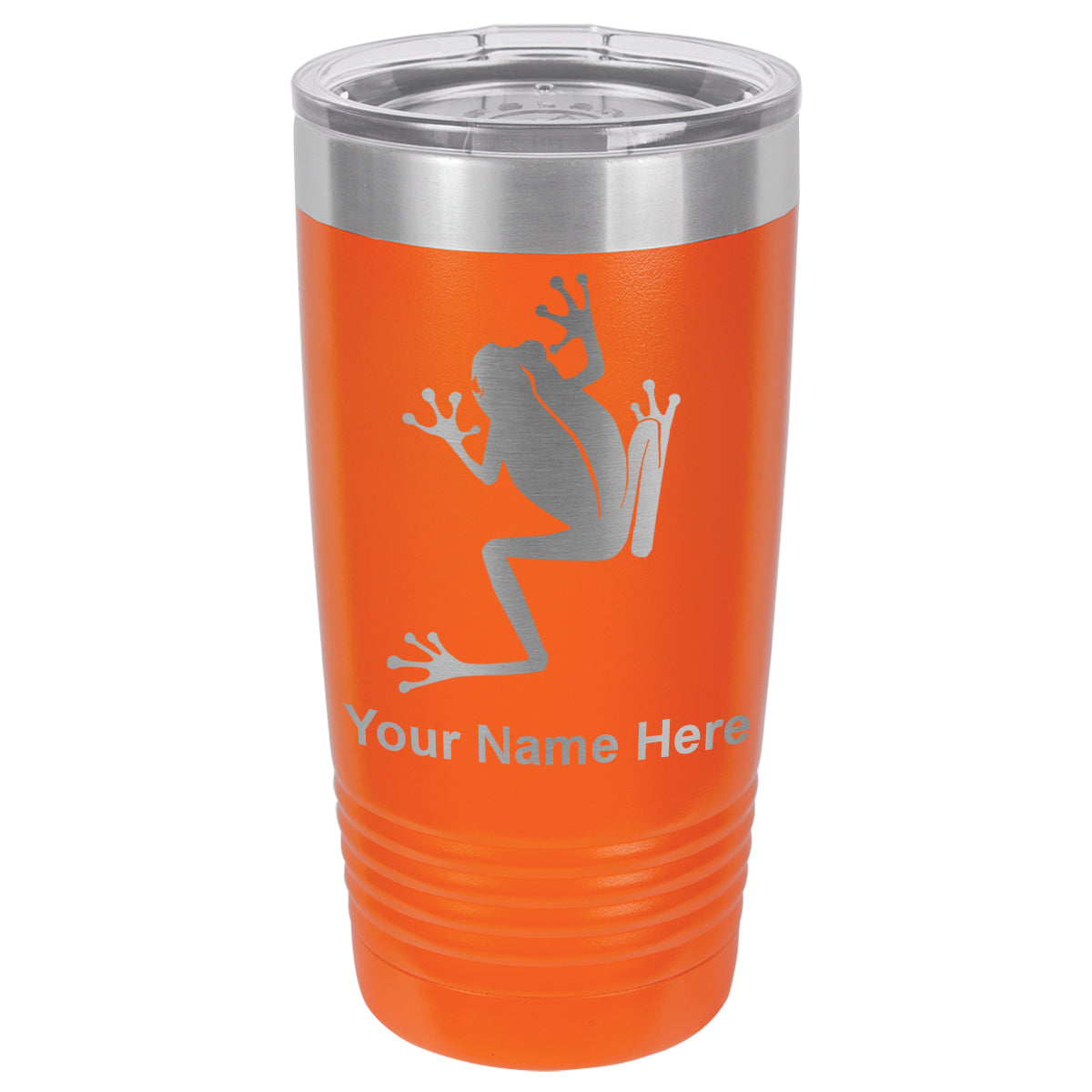 20oz Vacuum Insulated Tumbler Mug, Tree Frog, Personalized Engraving Included