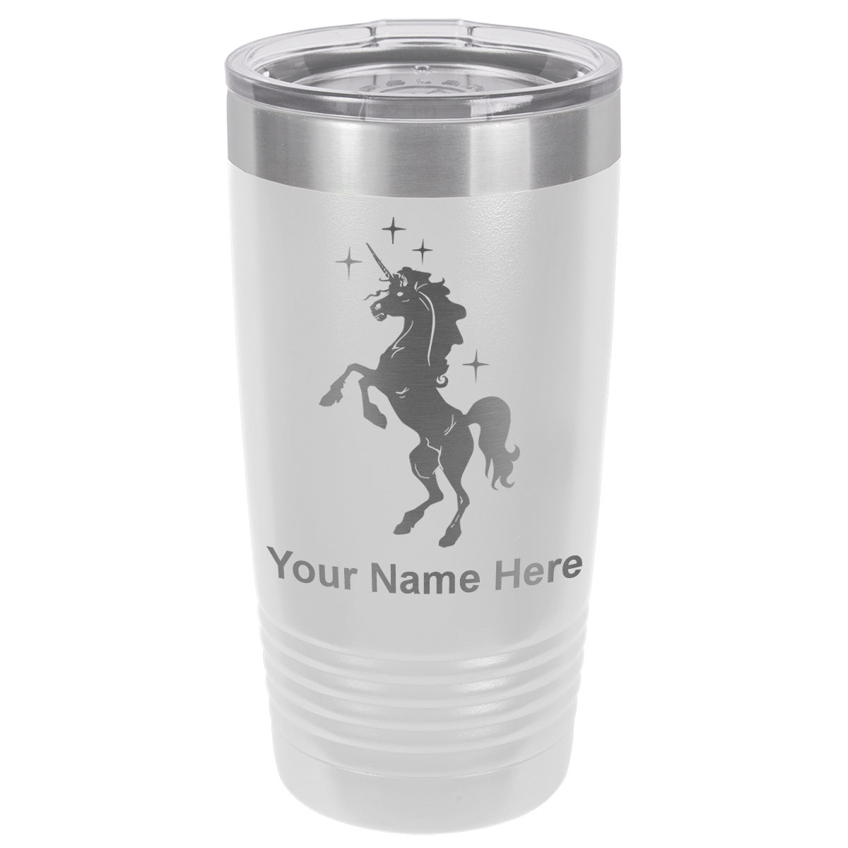 20oz Vacuum Insulated Tumbler Mug, Unicorn, Personalized Engraving Included