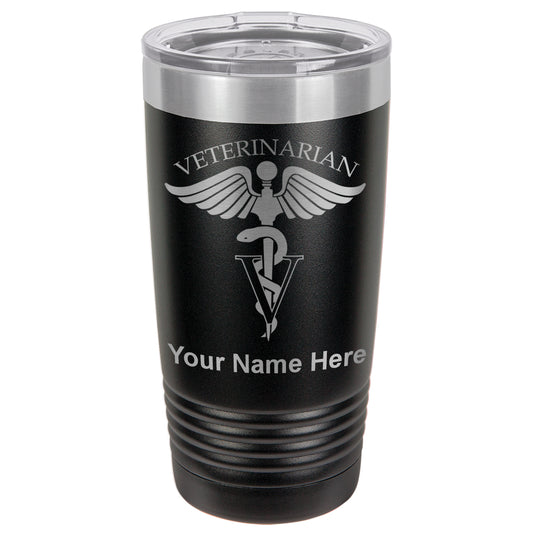 20oz Vacuum Insulated Tumbler Mug, Veterinarian, Personalized Engraving Included