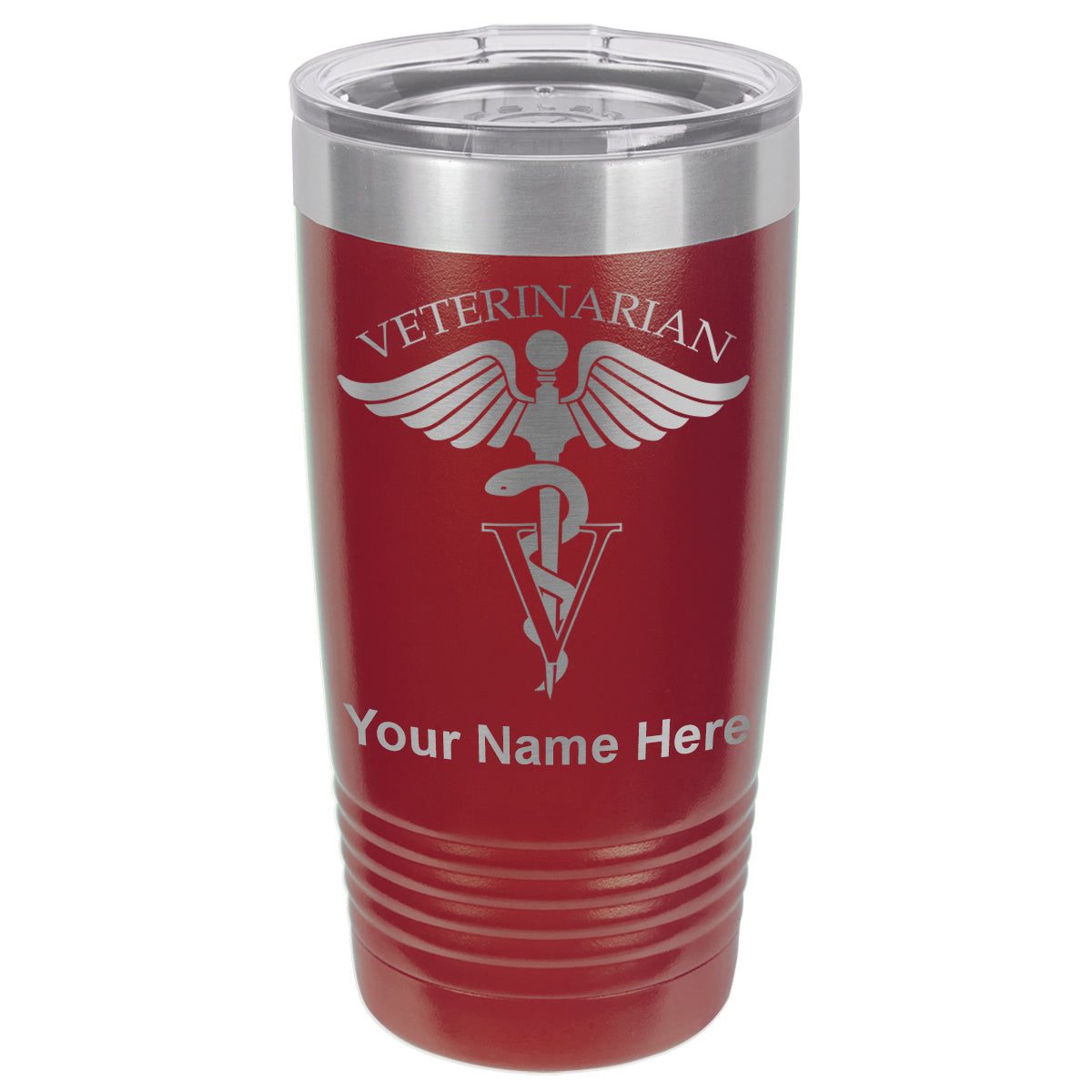 20oz Vacuum Insulated Tumbler Mug, Veterinarian, Personalized Engraving Included