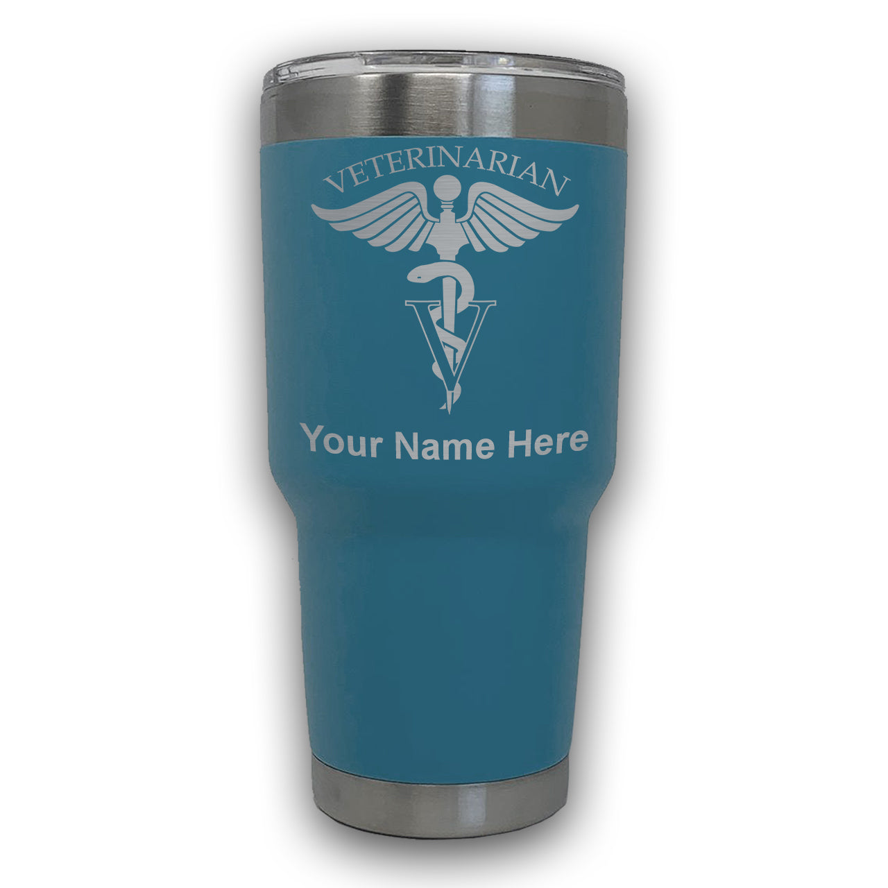 LaserGram 30oz Tumbler Mug, Veterinarian, Personalized Engraving Included