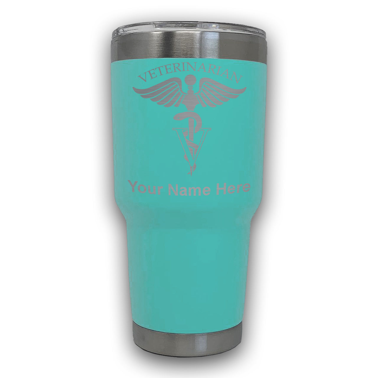 LaserGram 30oz Tumbler Mug, Veterinarian, Personalized Engraving Included