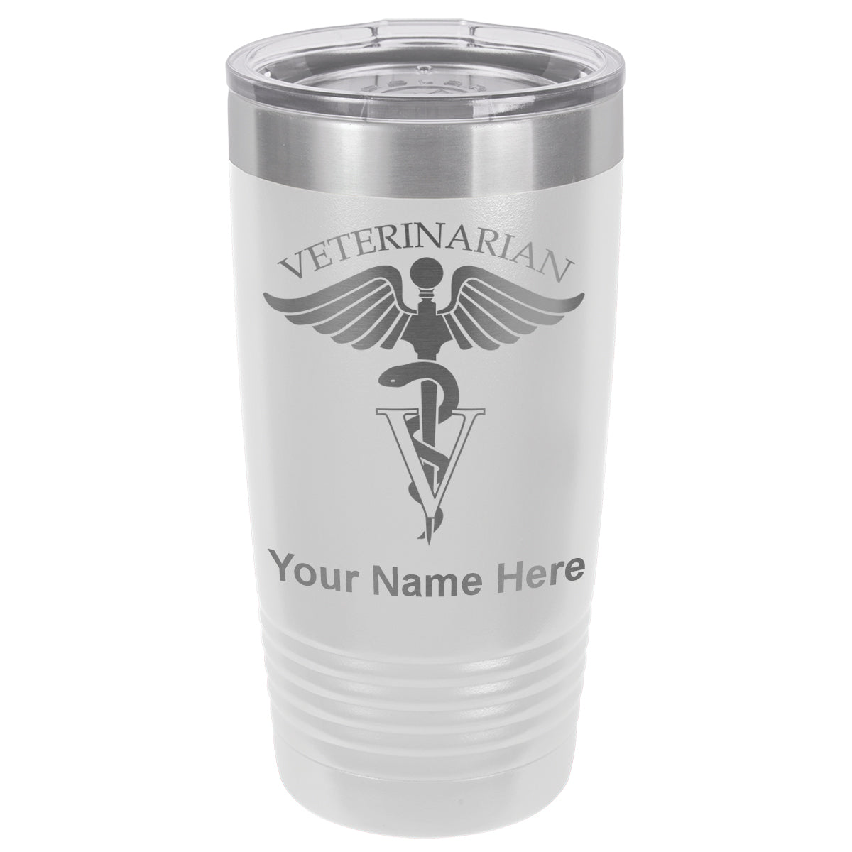 20oz Vacuum Insulated Tumbler Mug, Veterinarian, Personalized Engraving Included