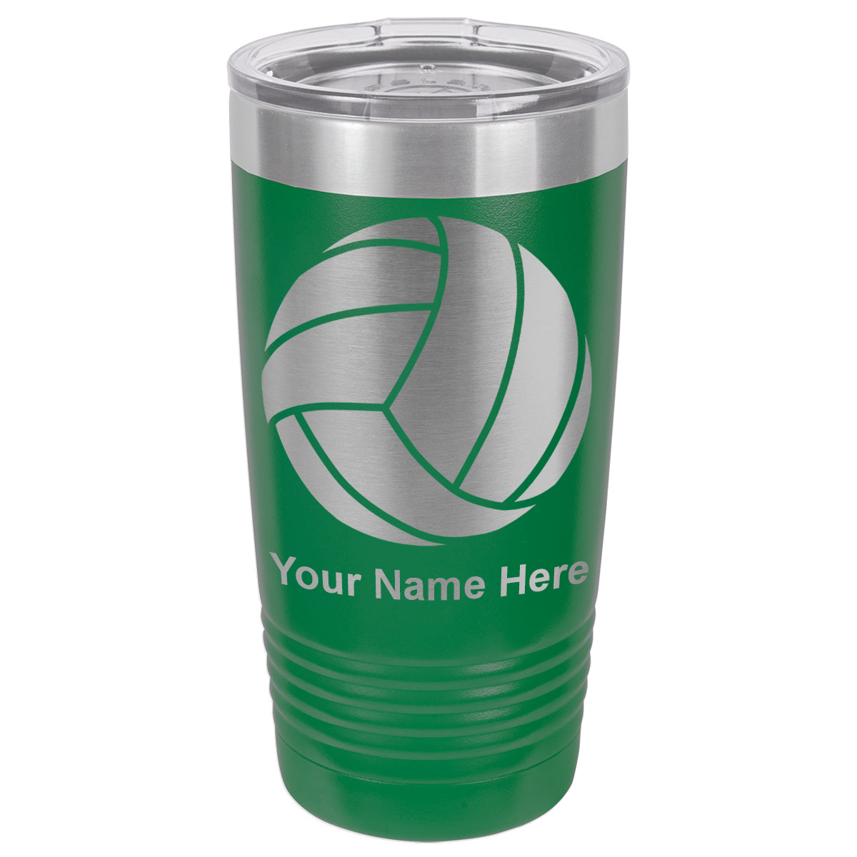 20oz Vacuum Insulated Tumbler Mug, Volleyball Ball, Personalized Engraving Included