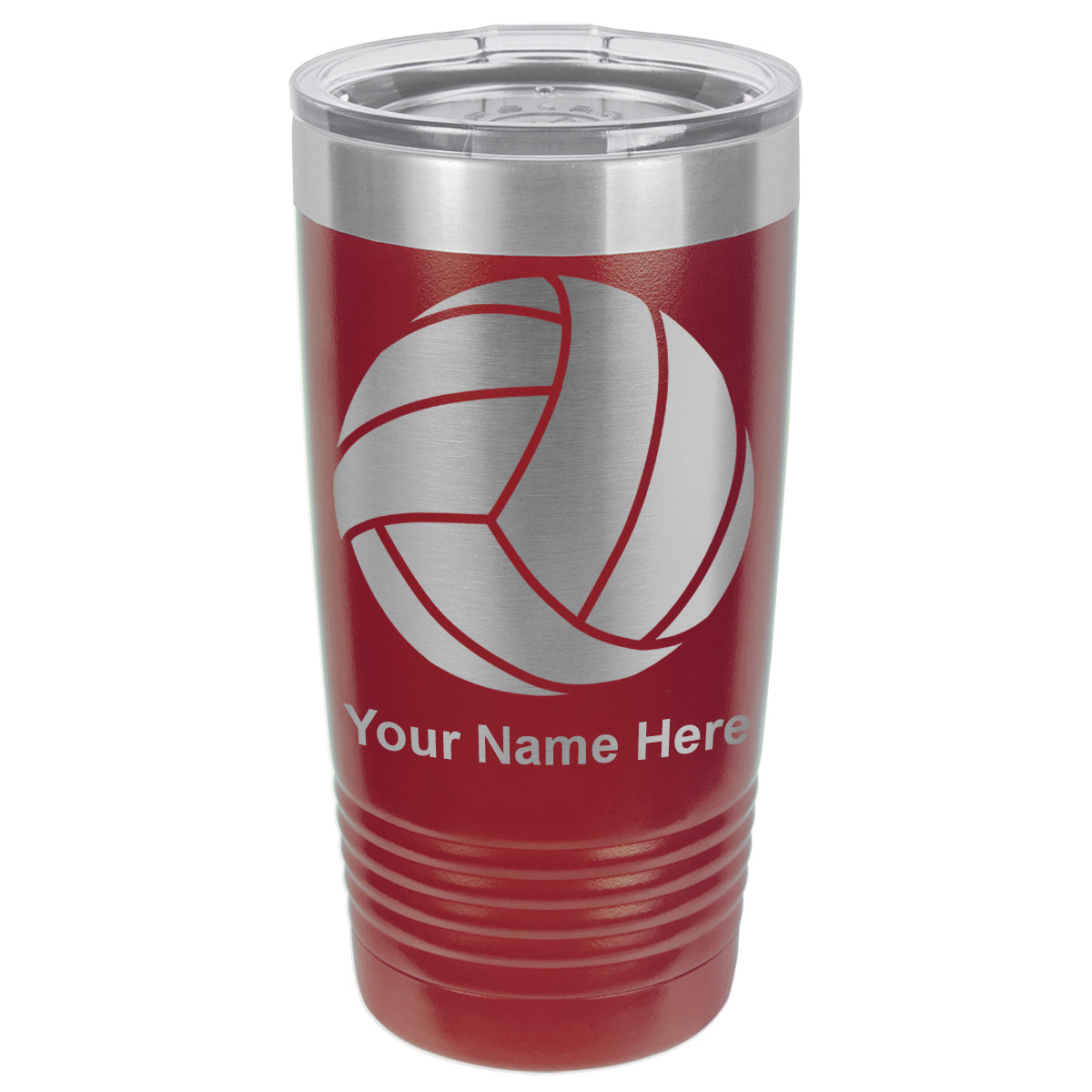 20oz Vacuum Insulated Tumbler Mug, Volleyball Ball, Personalized Engraving Included