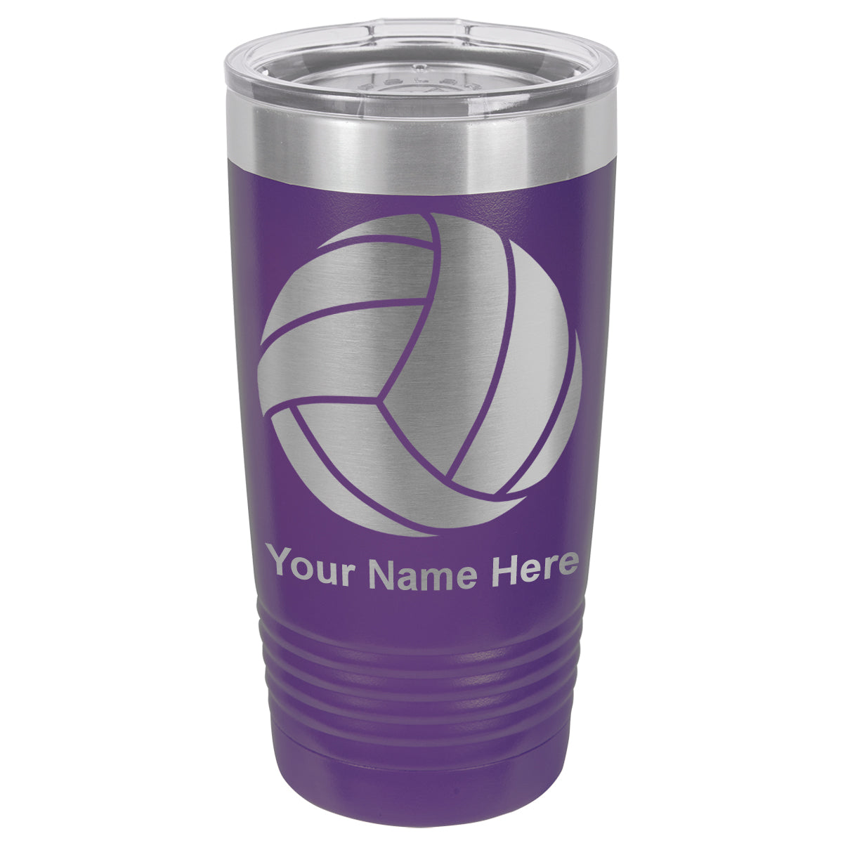 20oz Vacuum Insulated Tumbler Mug, Volleyball Ball, Personalized Engraving Included