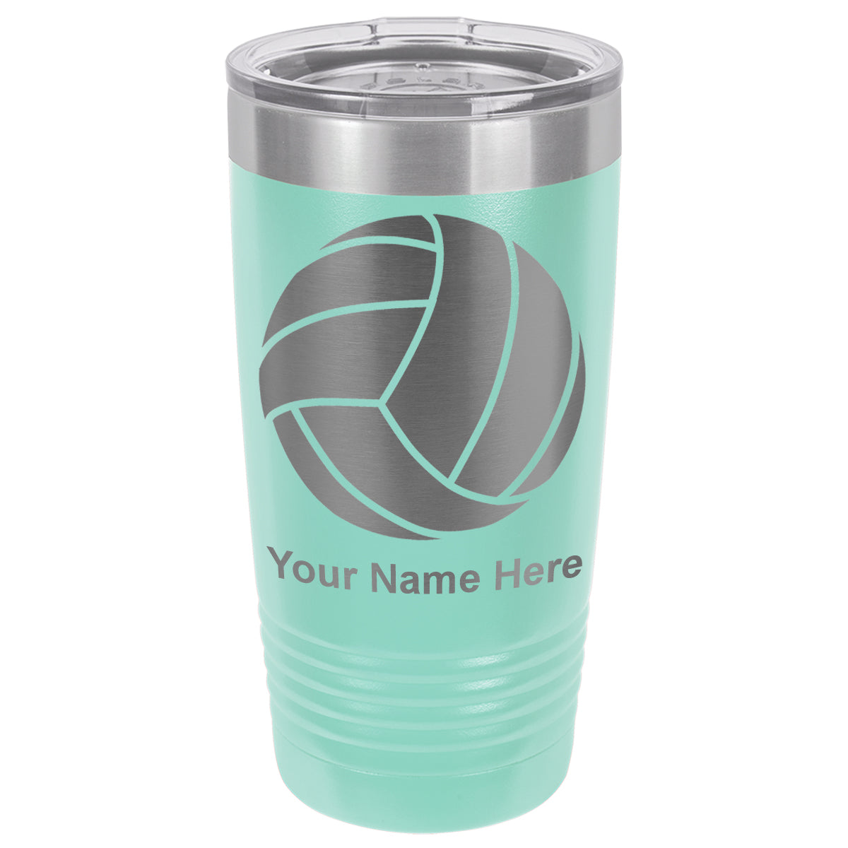 20oz Vacuum Insulated Tumbler Mug, Volleyball Ball, Personalized Engraving Included