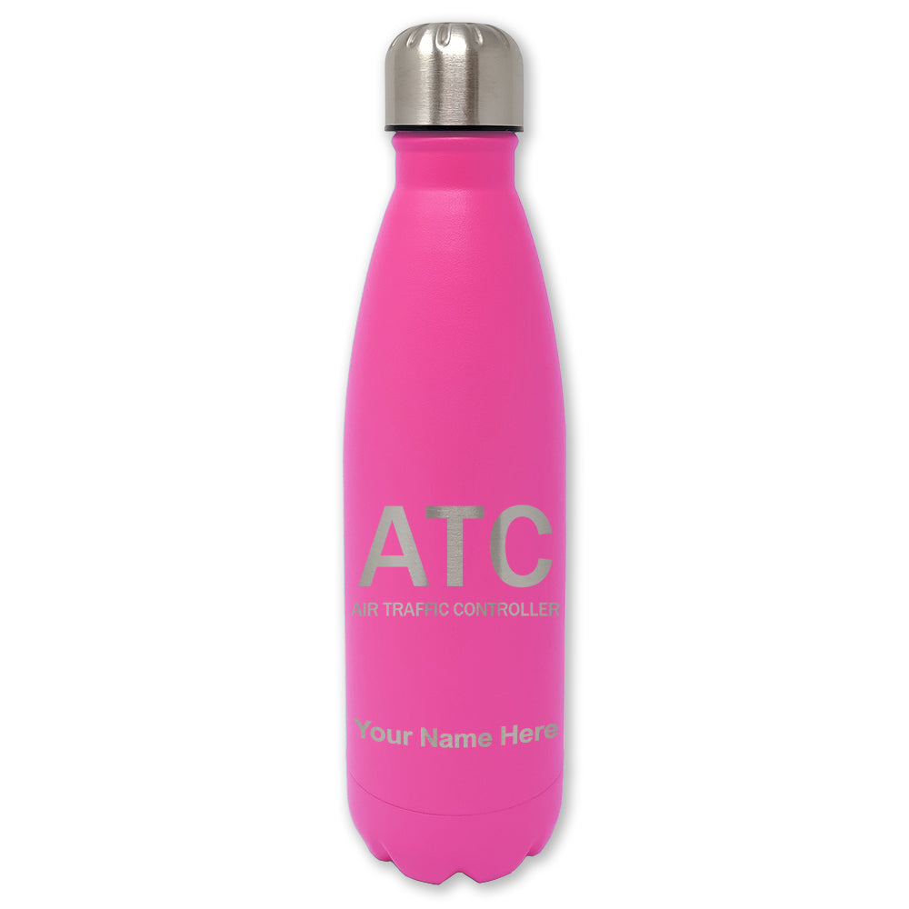 LaserGram Double Wall Water Bottle, ATC Air Traffic Controller, Personalized Engraving Included
