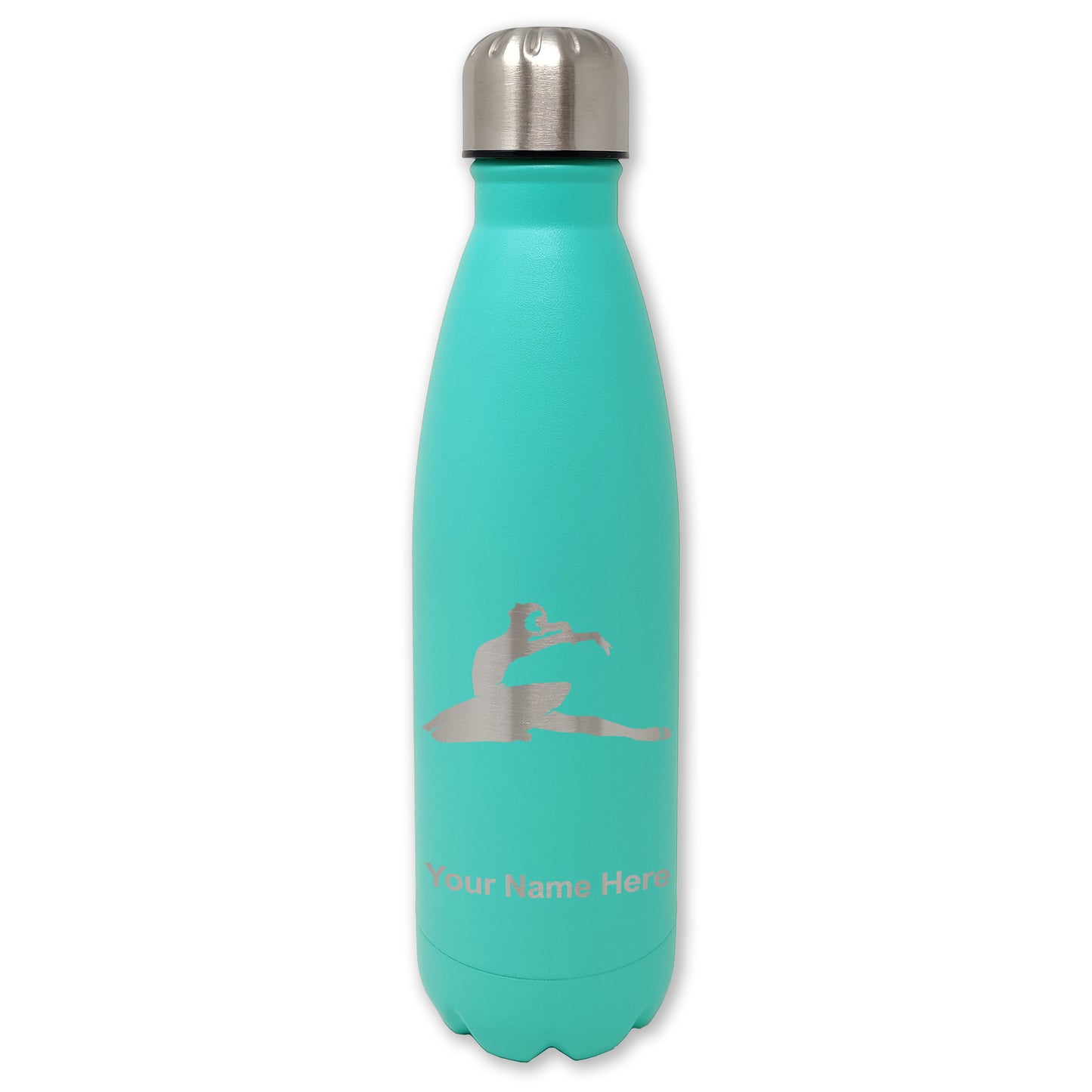 LaserGram Double Wall Water Bottle, Dancer, Personalized Engraving Included