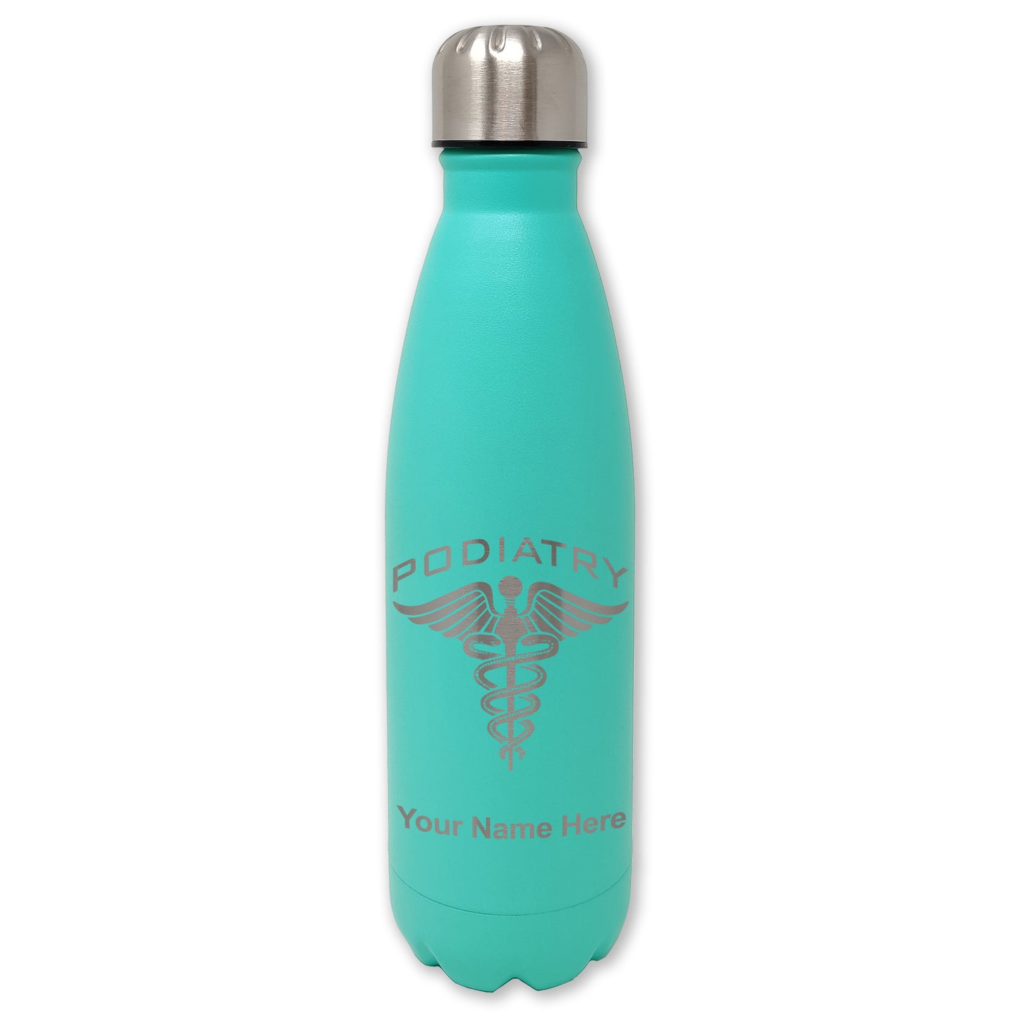 LaserGram Double Wall Water Bottle, Podiatry, Personalized Engraving Included